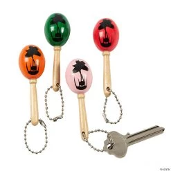 Mini Maraca Keychains - 12 Pc.