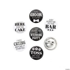 Mini Wedding Button Assortment - 48 Pc.