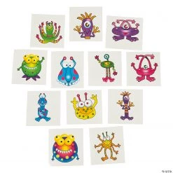 Monster Temporary Tattoos - 72 Pc.