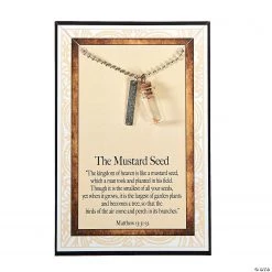 Mustard Seed Necklaces with Card - 12 Pc.