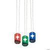 Nativity Star Cutout Dog Tag Necklaces - 12 Pc.