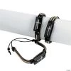 Natural Leather Cross Bracelets - 12 Pc.