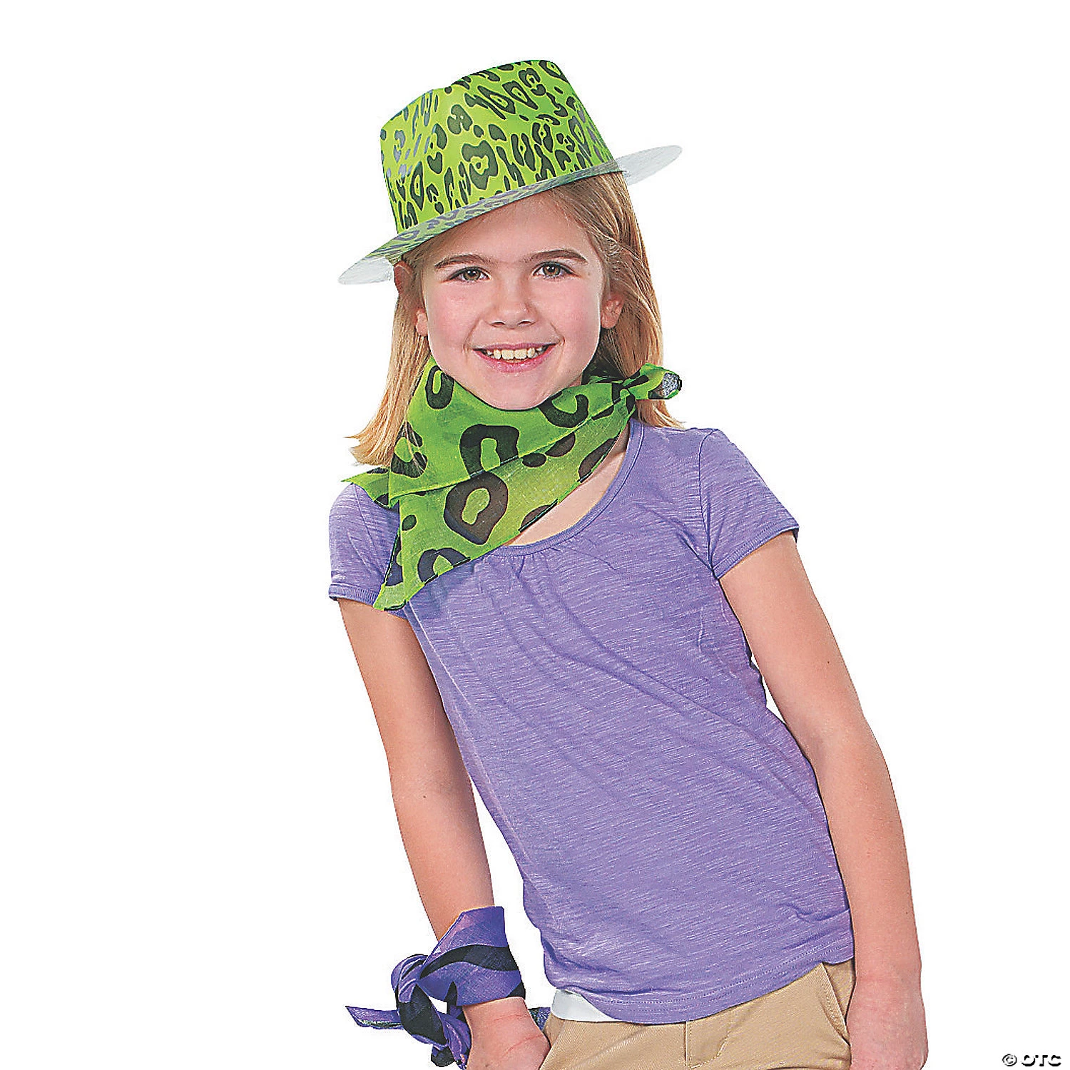 Neon Animal Print Fedora Hats Assortment - 12 Pc. 2 Neon Animal Print Fedora Hats Assortment - 12 Pc. - Image 2