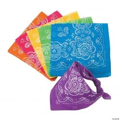 Neon Bandanas - 12 Pc. -Apparel & Accessories Sales neon bandanas 12 pc 15 17 bc