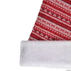 Northlight 17" Red and White Nordic Striped Santa Hat With Pom Pom -Apparel & Accessories Sales northlight 17 red and white nordic striped santa hat with pom pom14124009 a02