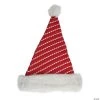 Northlight 17" Red and White Striped Santa Hat With Pom Pom