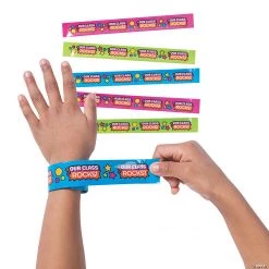 Our Class Rocks Slap Bracelets - 12 Pc.