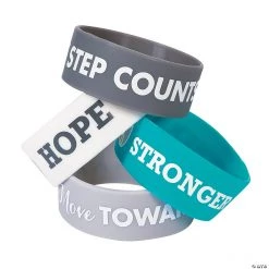 Parkinson's Awareness Big Band Rubber Bracelets - 12 Pc.