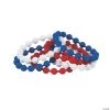 Patriotic Beaded Rubber Bracelets - 12 Pc.