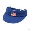 Patriotic Flag Visors - 12 Pc.