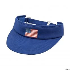 Patriotic Flag Visors - 12 Pc.
