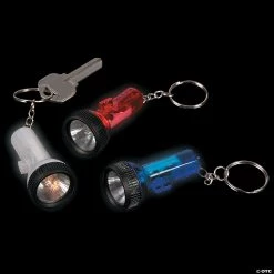Patriotic Large-Beam Flashlight Keychains - 12 Pc.