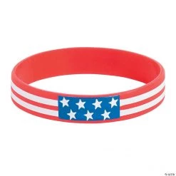 Patriotic Rubber Bracelets - 12 Pc.