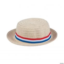 Patriotic Skimmer Hats - 12 Pc.