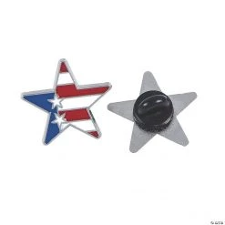 Patriotic Star Pins - 12 Pc.