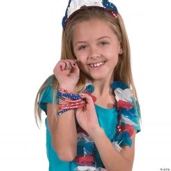 Patriotic Thin Band Silicone Bracelets - 24 Pc. -Apparel & Accessories Sales patriotic thin band silicone bracelets 24 pc 13643329 a02