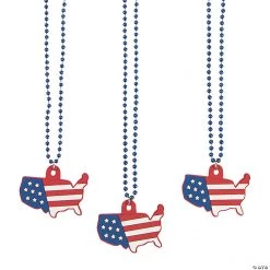 Patriotic USA Bead Necklaces