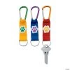 Paw Print Carabiner Keychains - 12 Pc.