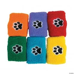 Paw Print Wristbands - 12 Pc.