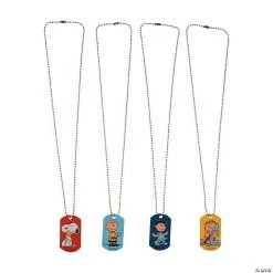 Peanuts® Dog Tag Necklaces - 12 Pc.