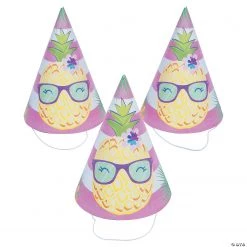 Pineapple ’n Friends Party Cone Hats - 8 Pc.