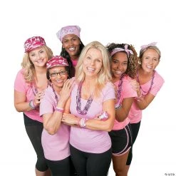 Awareness Ribbon Bead Necklaces - 24 Pc. -Apparel & Accessories Sales pink awareness ribbon bead necklaces 24 pc 13630011 a02