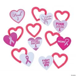 Pink Awareness Ribbon Shirt Clips