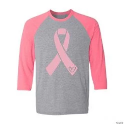 Pink Ribbon Heart Adult’s T-Shirt
