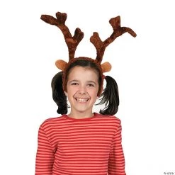 Plush Deluxe Reindeer Antlers Headbands