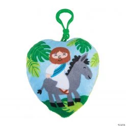 Plush Palm Sunday Backpack Clip Keychains - 12 Pc.