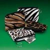 Plush Safari Print Coin Purse Keychains - 12 Pc.