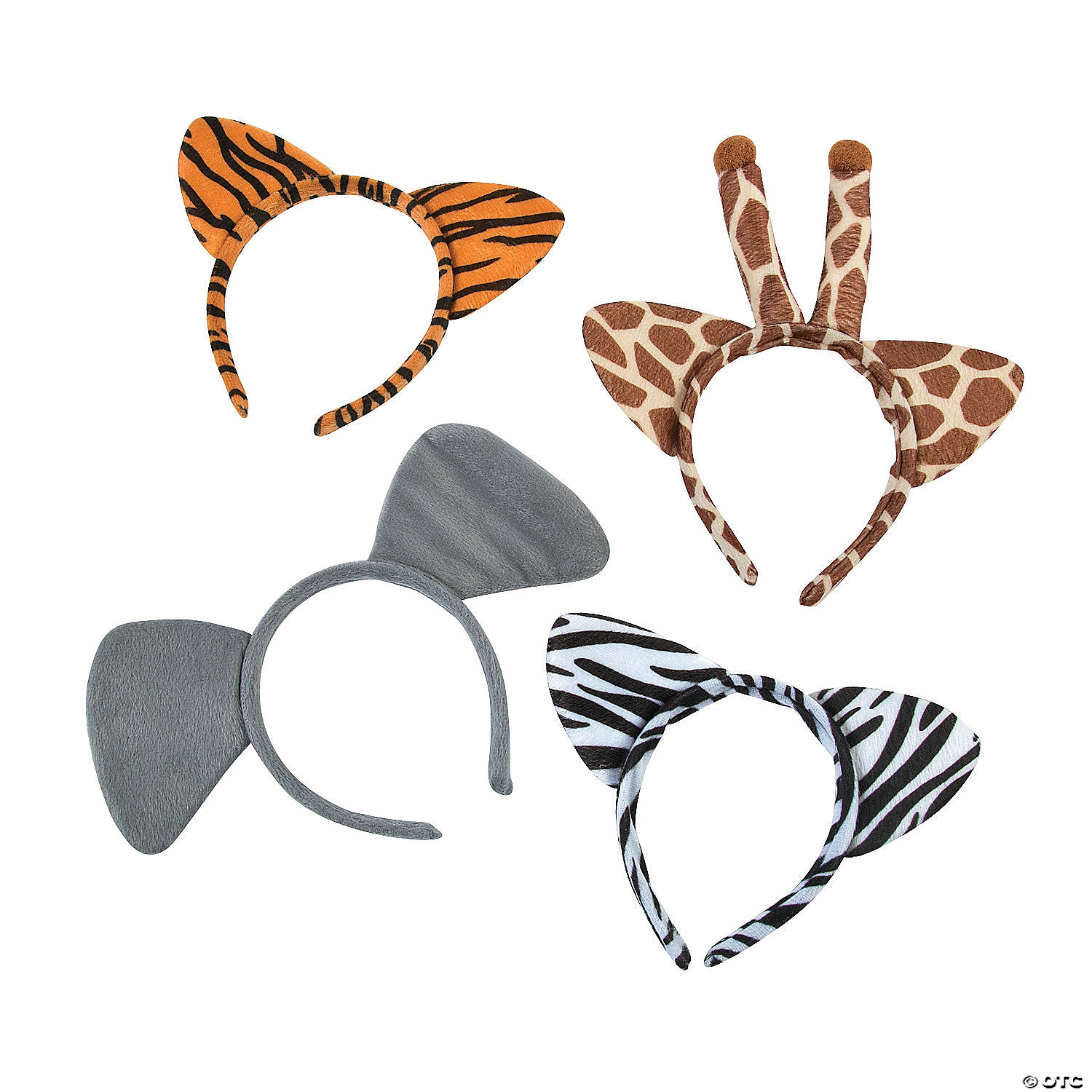 Plush Zoo Animal Ear Headbands - 12 Pc. 1 Plush Zoo Animal Ear Headbands - 12 Pc.