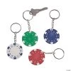 Poker Chip Keychains - 12 Pc.