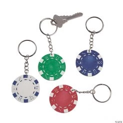 Poker Chip Keychains - 12 Pc.