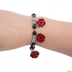Poppy Charm Bracelet Craft Kit - Makes 12 -Apparel & Accessories Sales poppy charm bracelet craft kit makes 1214105370 a02