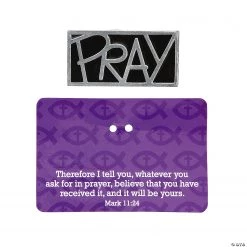 Pray Pins with Card - 12 Pc. -Apparel & Accessories Sales pray pins with card 12 pc 36 2862 a01