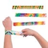 Psychedelic Tie-Dyed Slap Bracelets - 12 Pc.