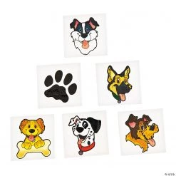 Puppy Party Temporary Tattoos - 72 Pc.