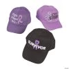 Purple Awareness Ribbon Baseball Hat Assortment - 12 Pc.