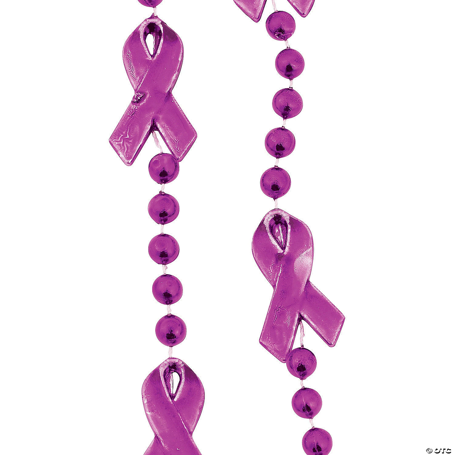 Awareness Ribbon Bead Necklaces - 24 Pc. 2 Awareness Ribbon Bead Necklaces - 24 Pc. - Image 2