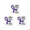 Purple Awareness Ribbon Glitter Temporary Tattoos - 72 Pc.