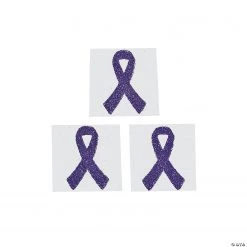 Awareness Ribbon Tattoo Stickers - 12 Pc.