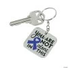 Purple Awareness Ribbon You Are Not Alone In This Keychains - 12 Pc.