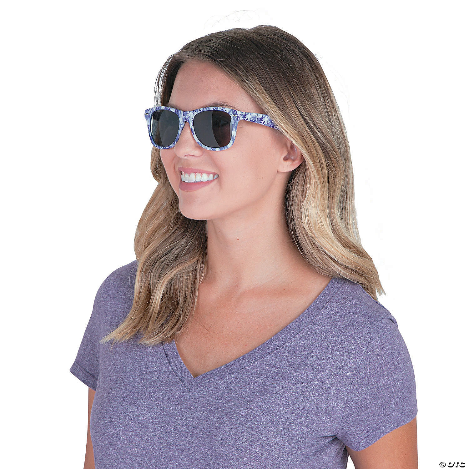 Purple Ribbon Camouflage Sunglasses - 12 Pc. 2 Purple Ribbon Camouflage Sunglasses - 12 Pc. - Image 2