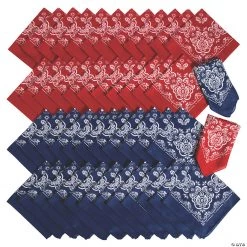 Red & Blue Bandana Assortment - 48 Pc.