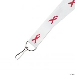 Awareness Ribbon Badge Holder Lanyards - 12 Pc. 5 Awareness Ribbon Badge Holder Lanyards - 12 Pc. -Apparel & Accessories Sales red awareness ribbon badge holder breakaway lanyards 12 pc 24 2444 a01