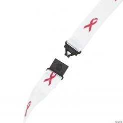 Awareness Ribbon Badge Holder Lanyards - 12 Pc. 6 Awareness Ribbon Badge Holder Lanyards - 12 Pc. -Apparel & Accessories Sales red awareness ribbon badge holder breakaway lanyards 12 pc 24 2444 a03