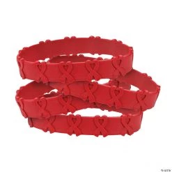 Awareness Ribbon Pop-Out Rubber Bracelets - 24 Pc.