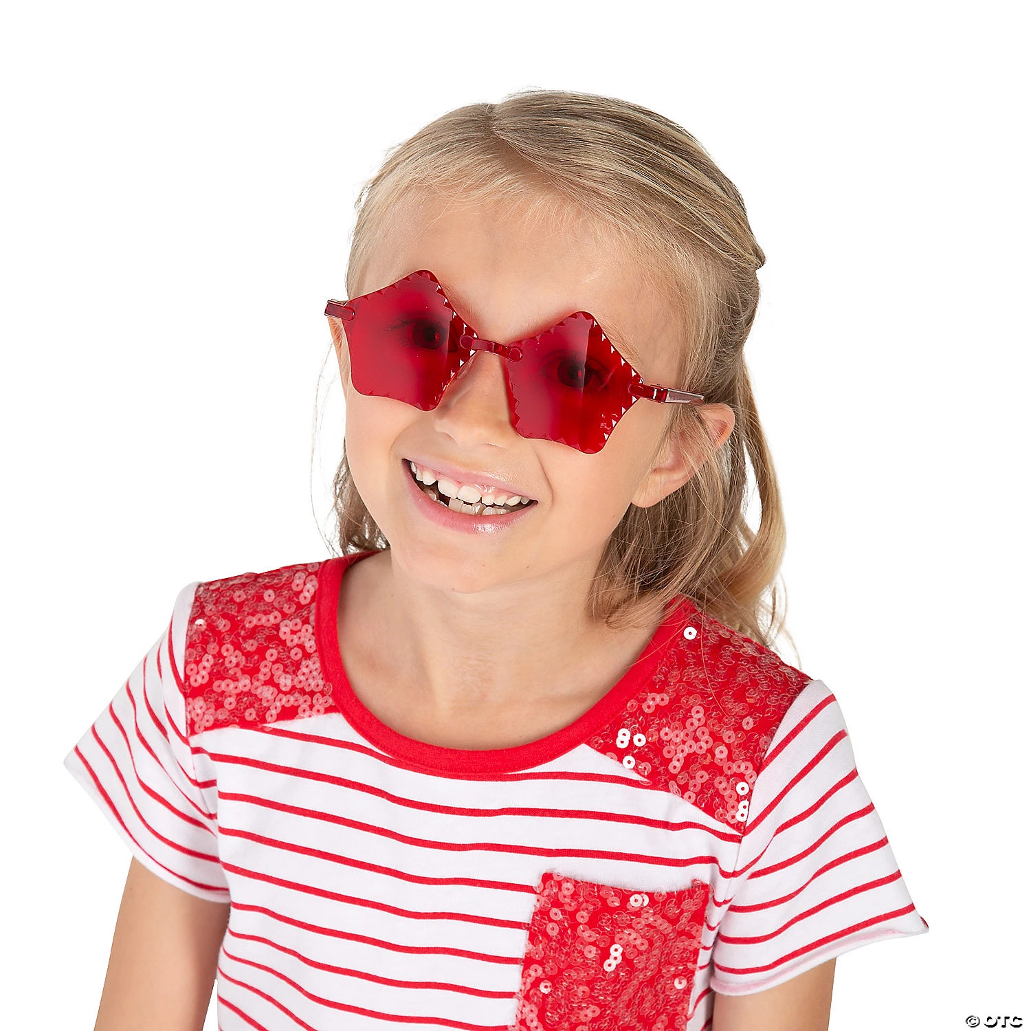 Red Rimless Star Sunglasses – 12 Pc. 2 Red Rimless Star Sunglasses – 12 Pc. - Image 2