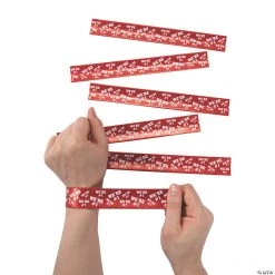 We're #1 Glitter Slap Bracelets - 12 Pc.